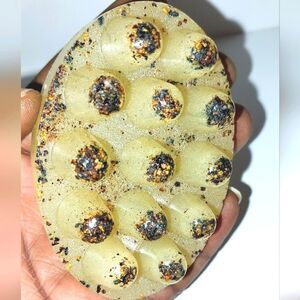 Hand crafted Hibiscus Vanilla Citrus massage soap bar infused with real Lavender